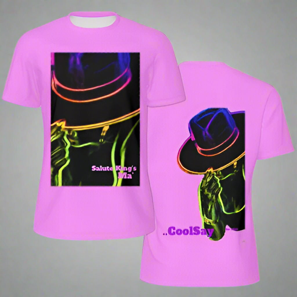 Men’s “ Salute King’s” Violet Double side Graphic T-Shirts