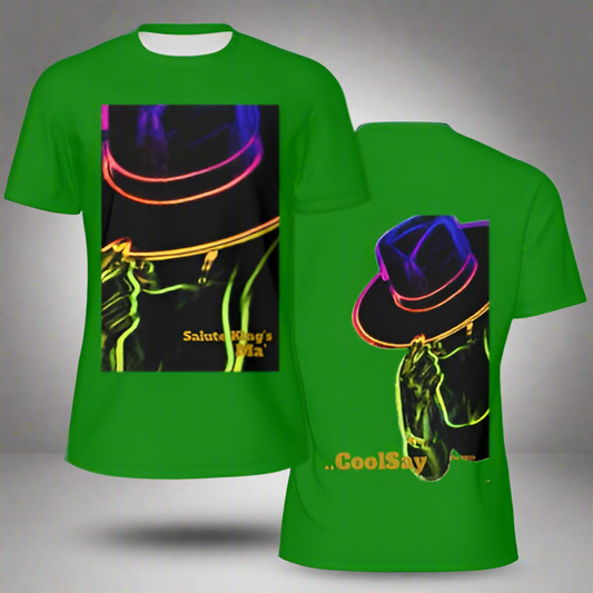 Men’s “ Salute King’s” Green Double side Graphic T-Shirts