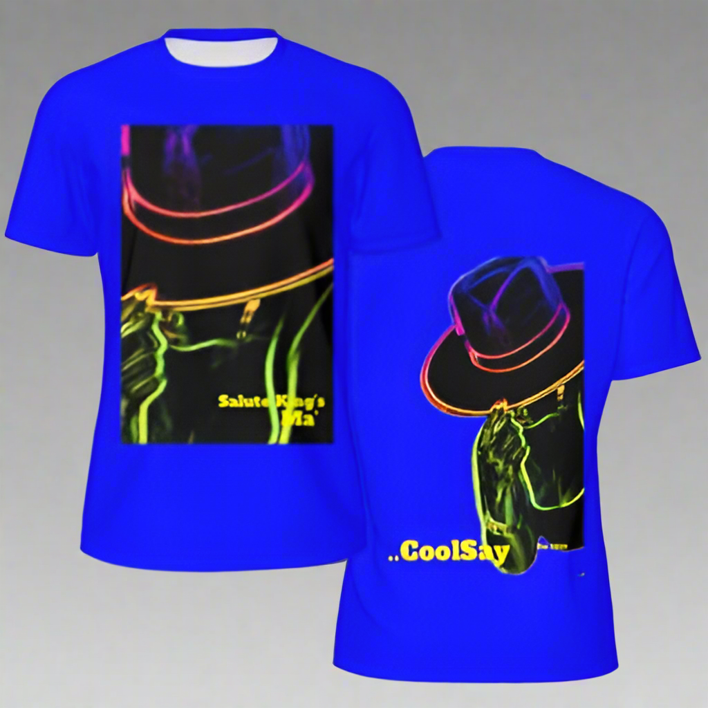 Men’s “ Salute King’s” Blue Double side Graphic T-Shirts
