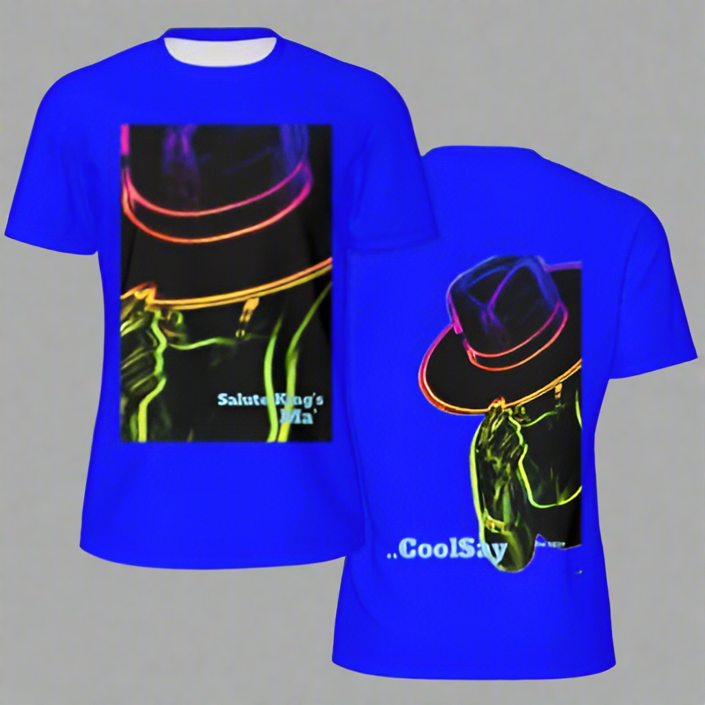 Men’s “ Salute King’s” Blue Double side Graphic T-Shirts