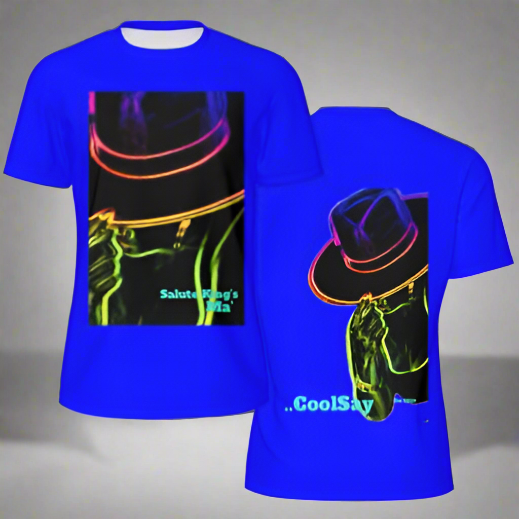 Men’s “ Salute King’s” Blue Double side Graphic T-Shirts