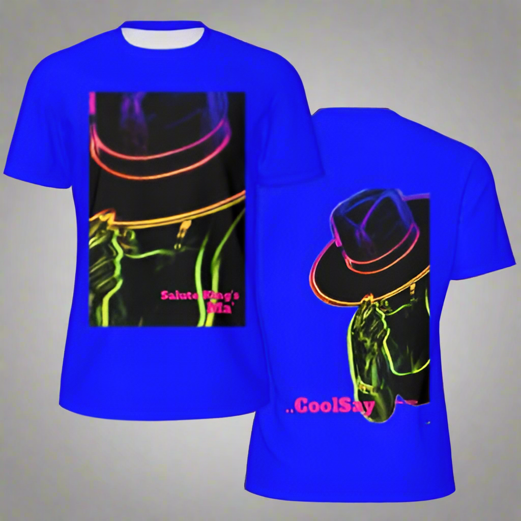 Men’s “ Salute King’s” Blue Double side Graphic T-Shirts