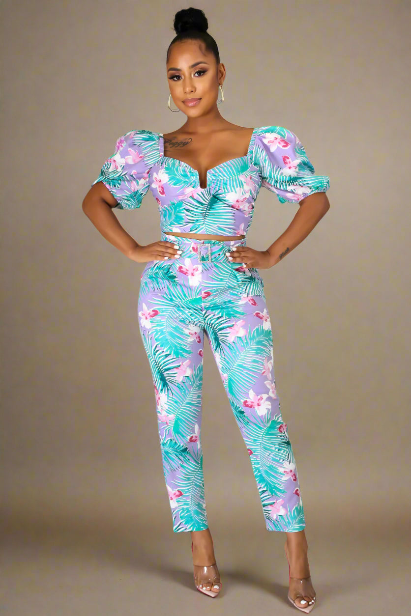 2pc Crop Top & Pants set