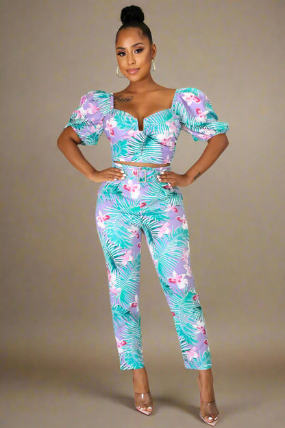 2pc Crop Top & Pants set