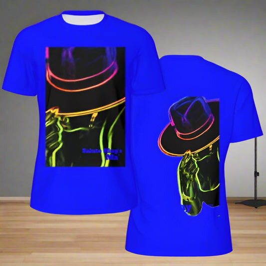 Men’s “ Salute King’s” Blue Double side Graphic T-Shirts