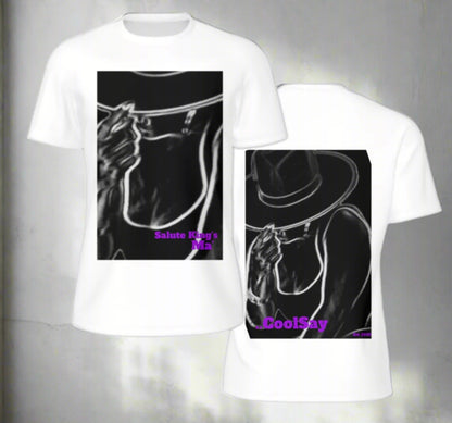Men’s “ Salute King’s” Black & White Double side Graphic T-Shirts
