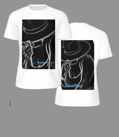 Men’s “ Salute King’s” Black & White Double side Graphic T-Shirts